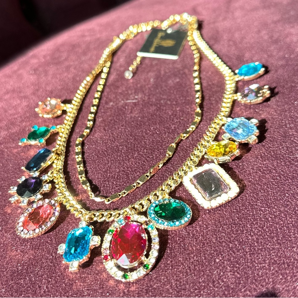 NWT ⚜️💕 House of Harlow 1960 Colourful Crystal Necklace